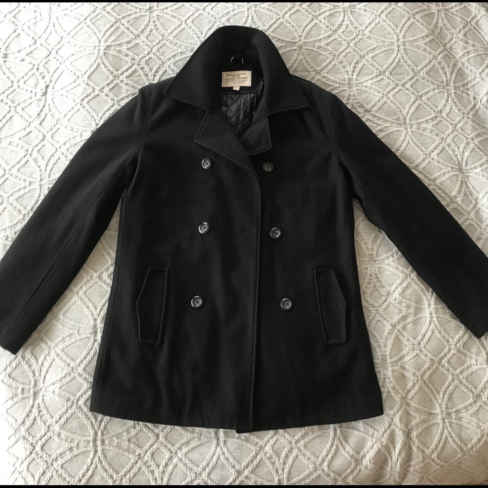 GUESS Men’s Wool Pea Coat (Size L)